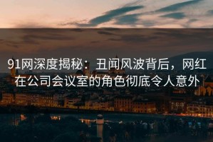 91网深度揭秘：丑闻风波背后，网红在公司会议室的角色彻底令人意外