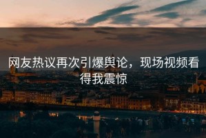 网友热议再次引爆舆论，现场视频看得我震惊