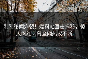 刚刚秘闻炸裂！爆料站直击揭秘，惊人网红内幕全网热议不断