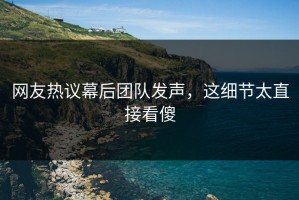 网友热议幕后团队发声，这细节太直接看傻