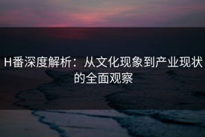 H番深度解析：从文化现象到产业现状的全面观察