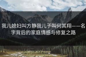 我儿媳妇叫方静我儿子叫何其翔——名字背后的家庭情感与修复之路