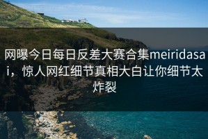网曝今日每日反差大赛合集meiridasai，惊人网红细节真相大白让你细节太炸裂