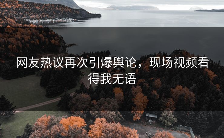 网友热议再次引爆舆论，现场视频看得我无语